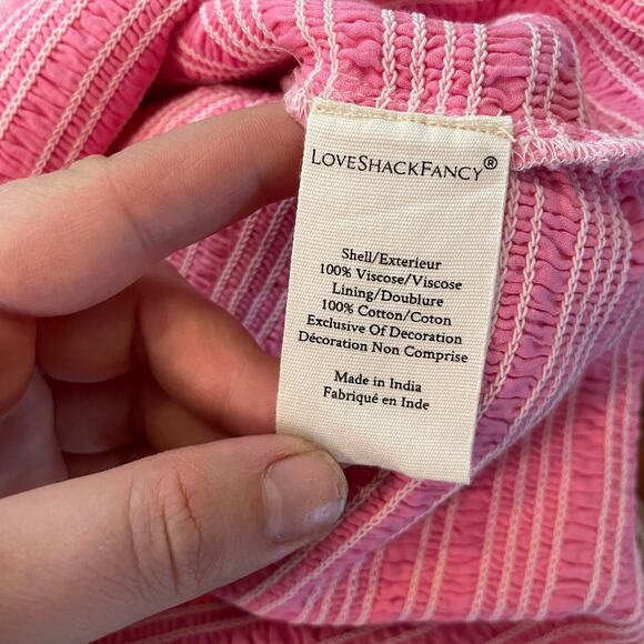 LoveShackFancy Celia Dress in Gilded Pink NWT Cottagecore Smocked Embroidered - Picture 13 of 14